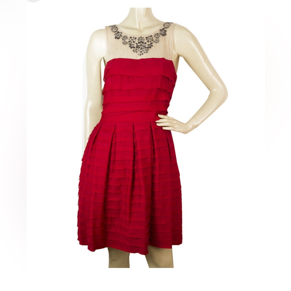 EUC Red BCBG Max Azria cocktail dress circa 2016.
